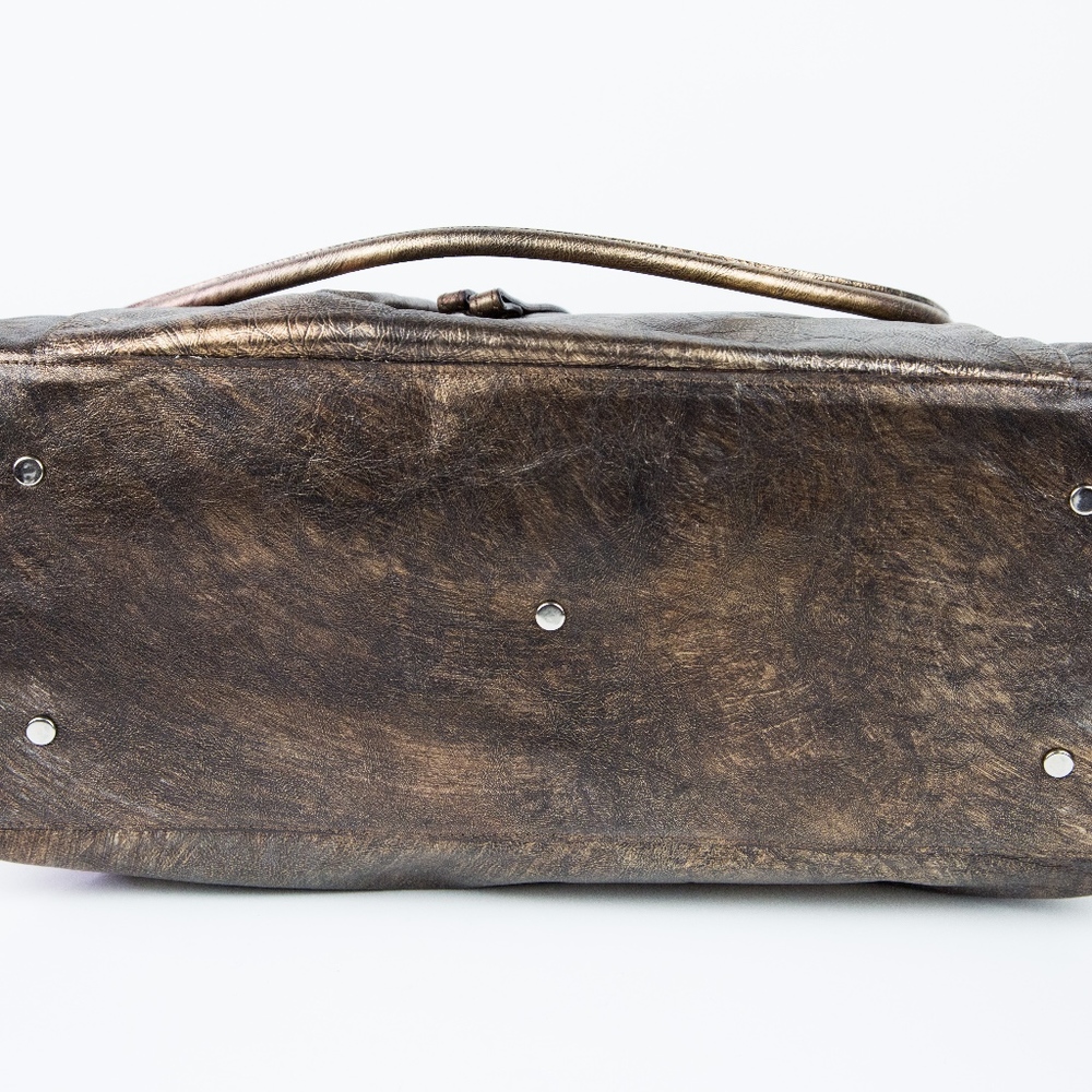 Cavalcanti Bronze Leather Satchel Handbag - Picture 7 of 8